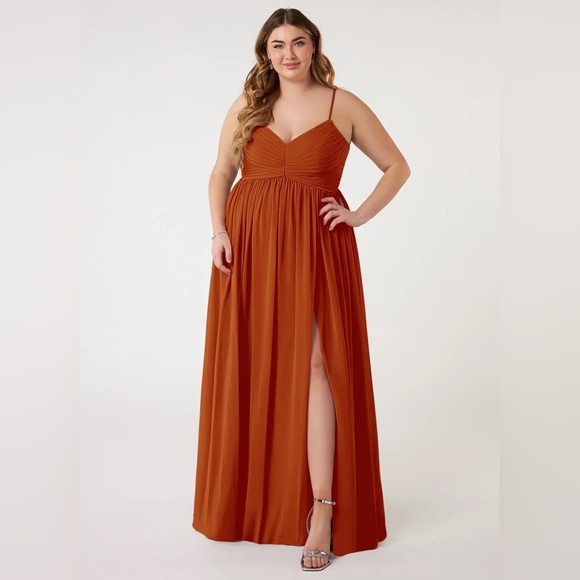 AZAZIE ALIA
Paprika A-Line Pleated Chiffon Dress - Picture 5 of 12